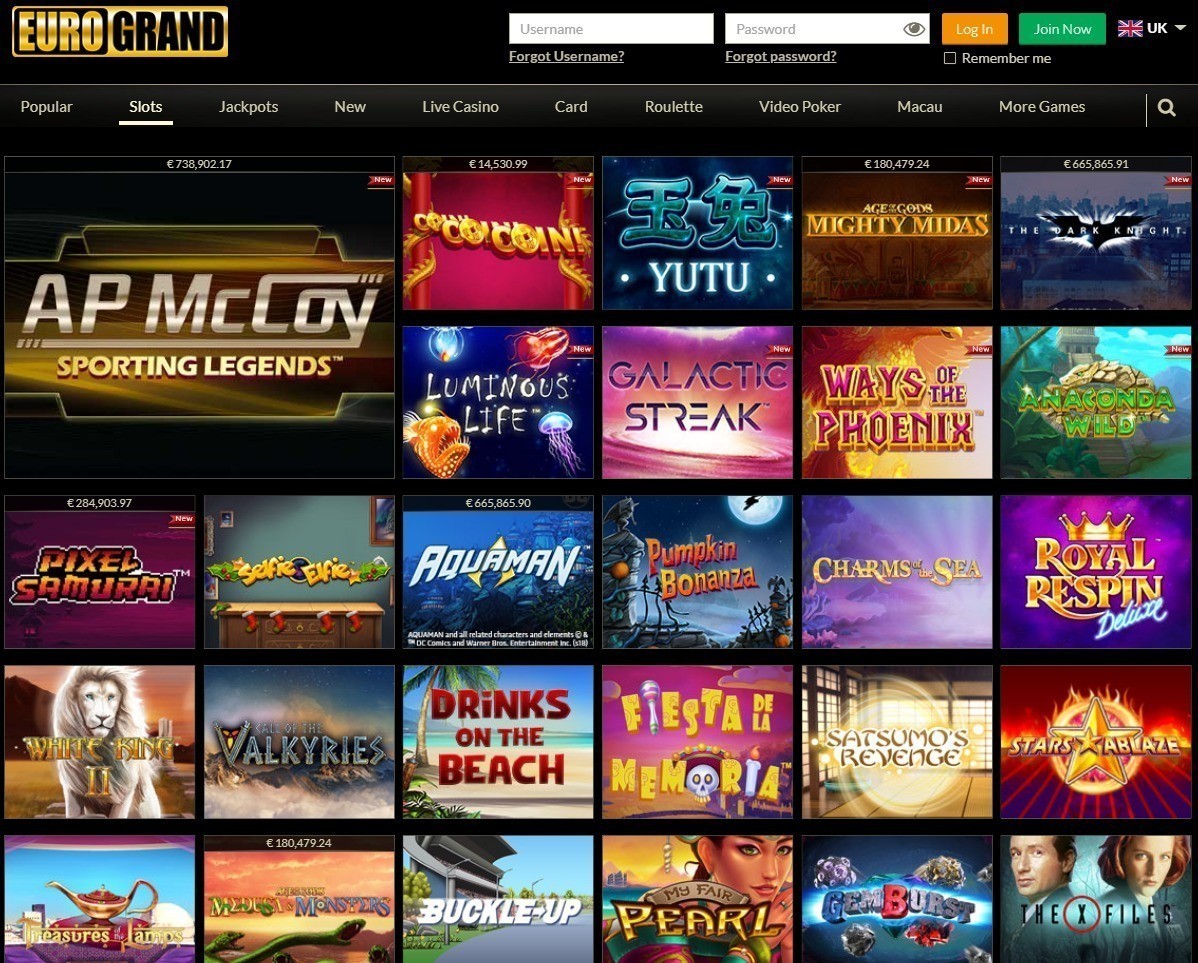 Eurogrand Casino: games