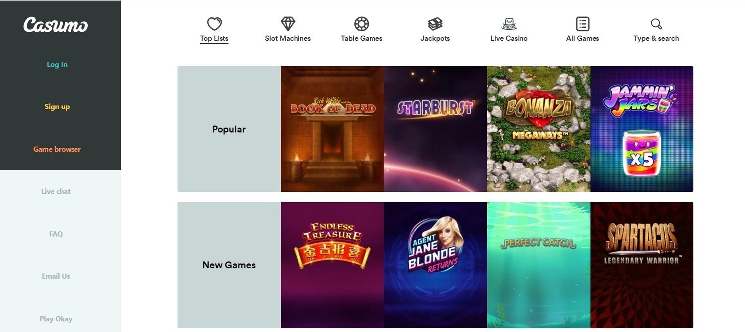 Play in Casumo casino for free