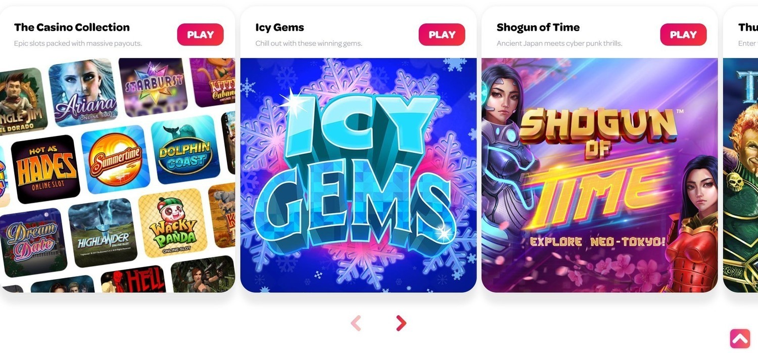 Spin Casino slot machines